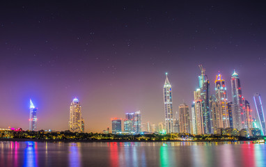 Obraz premium Dubai Marina Night Scene 