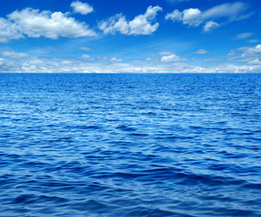 Blue sea water