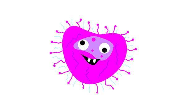Icon colored drawing virus