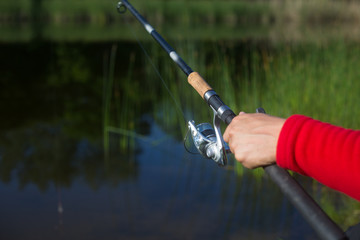 spinning with the coil for fishing