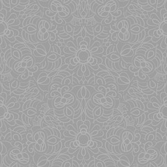 Seamless pattern with vintage decorative elements. Hand drawn background. Islam, Arabic, Indian, ottoman motifs. Ethnic floral seamless pattern with abstract ornamental mandala