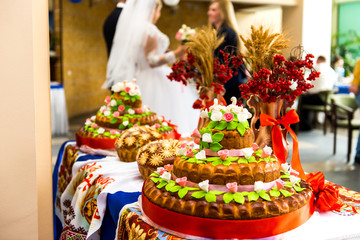 Fototapeta premium festive sweet bread on the table