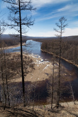 ice drift on the river Chulman