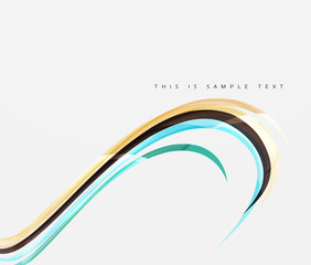 Rainbow color lines on white. Identity wave element