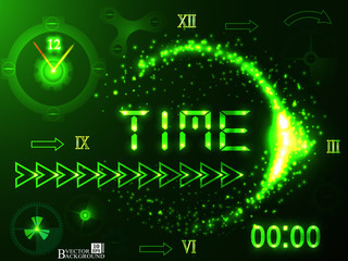 Time concept abstract technology background design