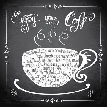 Enjoy your coffee, logo or background,