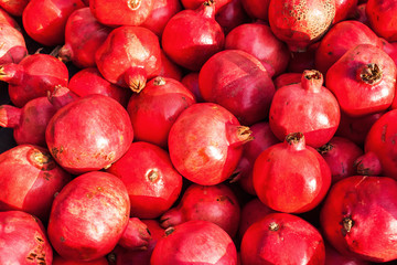 pomegranates at a food stall