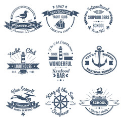 Nautical Marine Labels And Logos