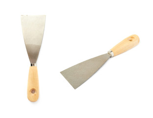 Set of Putty kniFe over isolated white background