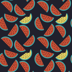 watermelon seamless pattern background; abstract geometric backg
