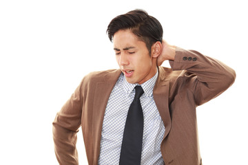 疲れた表情のビジネスマン