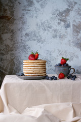 Pancakes with fresh berries