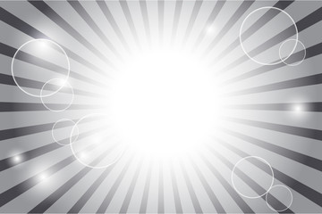 Sunburst with sun flare background; Vector illustration.