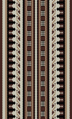Brown And Beige Arabian Sadu Rug Pattern - obrazy, fototapety, plakaty