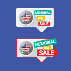 Fototapeta premium vector memorial day sale banner.