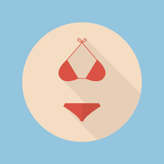 Fototapeta premium Bikini flat icon