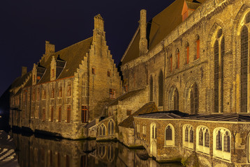 Fototapeta na wymiar Old St. John's Hospital, Bruges, Belgium