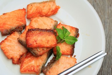 fired salmon - japan food