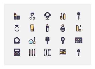 Cosmetic icons vector.line icons.