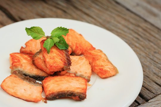 fired salmon - japan food