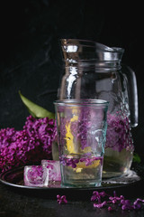 Lilac water with lemon