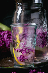 Lilac water with lemon