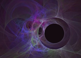 Black hole. Abstract fractal background