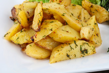 Baked potato with dill