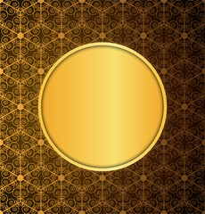 Gold vintage greeting card