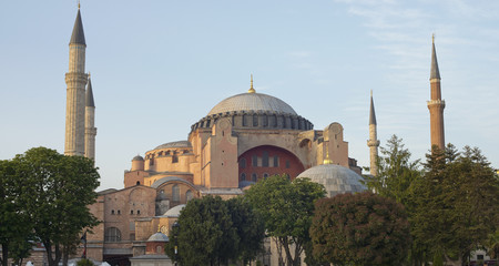 Fototapeta na wymiar Hagia Sophia, Santa Sofía, Estambul, Turquía.