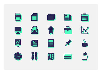 office icon set vector.line icons.