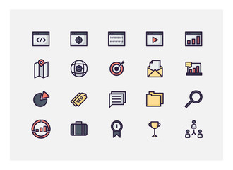 seo icons vector.line icons.