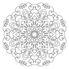 Mandala in beautiful colors. Decorative ethnic vector ornament. You can easy change the color in the vector editor