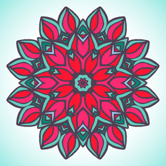 Mandala. Vector ornament, colorful round decorative element for your design