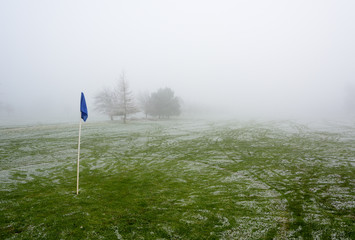 Foggy Golf Course - 111605786