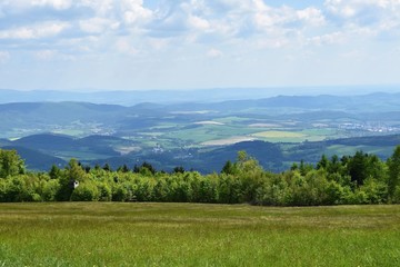 Fototapeta na wymiar Beautiful landscape in the mountains in summer. Czech Republic - the White Carpathians - Europe.