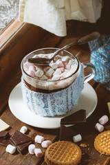 Hot chocolate with marshmallows