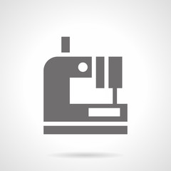 Overstitching machine glyph style vector icon