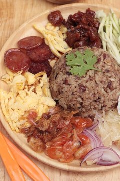 Fried rice with shrimp paste thai food.