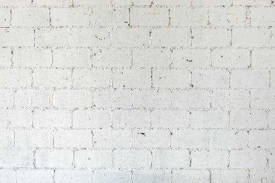 white grunge brick wall as background