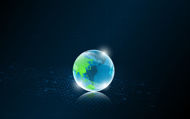networking worldwide innovation technology concept abstract background design
