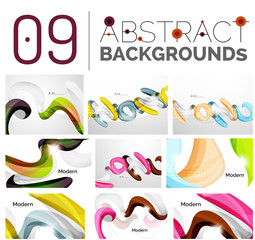 Naklejka premium Set of abstract backgrounds