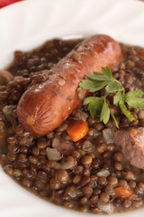 saucisses et lentilles 25052016