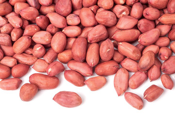 peeled peanut isolated on a white background