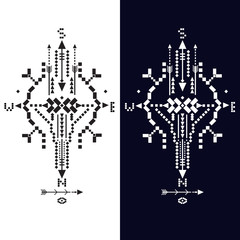 Boho totem. Sacred geometry