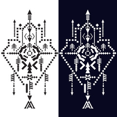 Boho totem. Sacred geometry