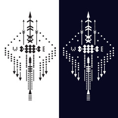 Boho totem. Sacred geometry