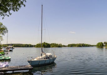 Sailing boat ready for journey