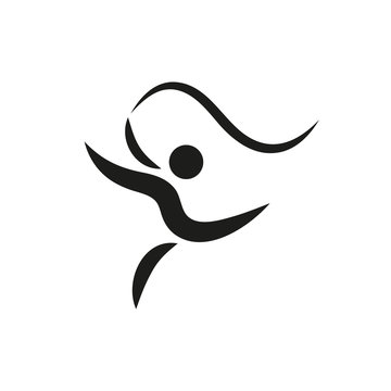 Vector, gymnastics activities for logo or icon health and fitness community