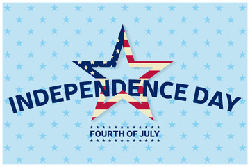 Independence day greeting card, flyer. Independence day poster. Patriotic banner for website template. Vector illustration.